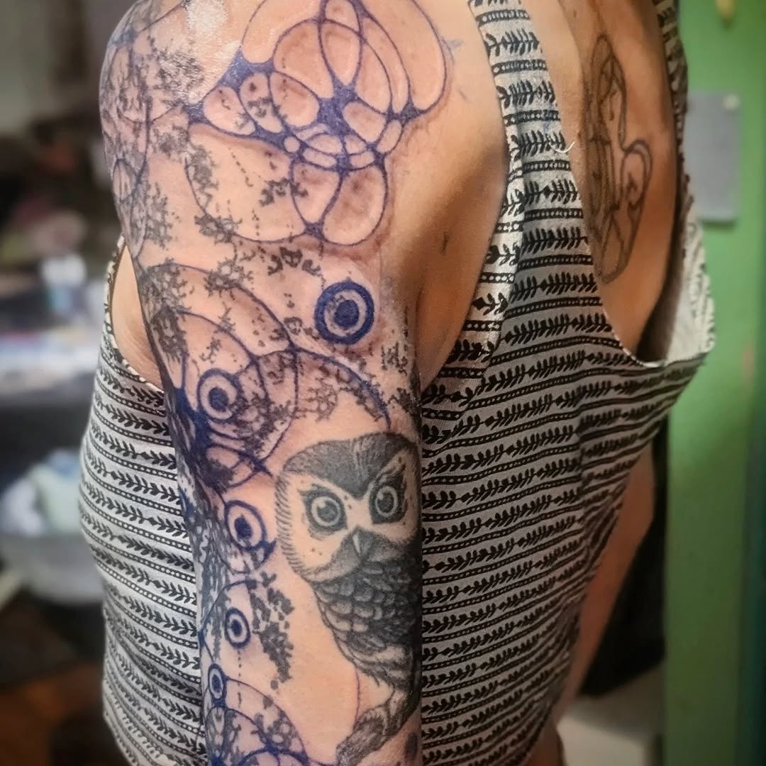 Tattoo by @sarah.pi.tattoo — realism, black_and_grey