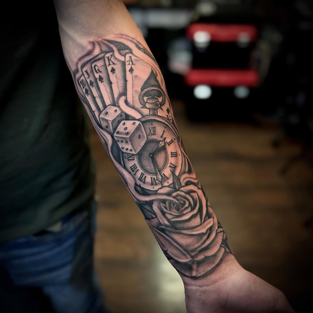 Tattoo by @troymorttattooer — black_and_grey, realism