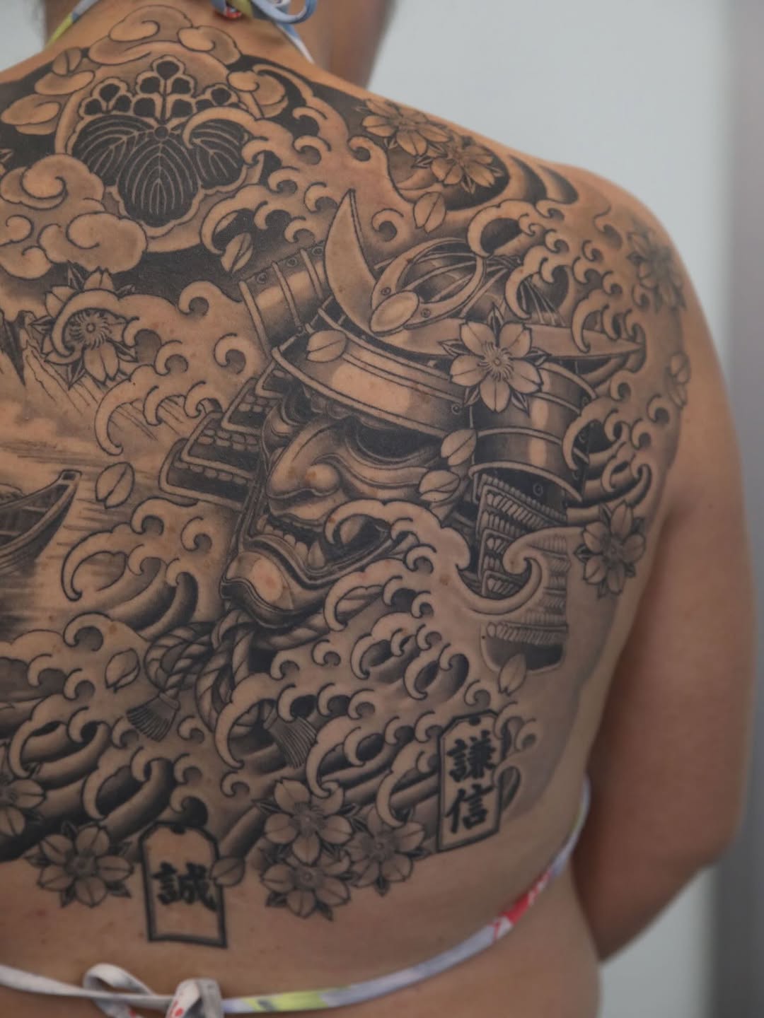 Tattoo by @hunter.schuon.tattoo — japanese_irezumi, black_and_grey