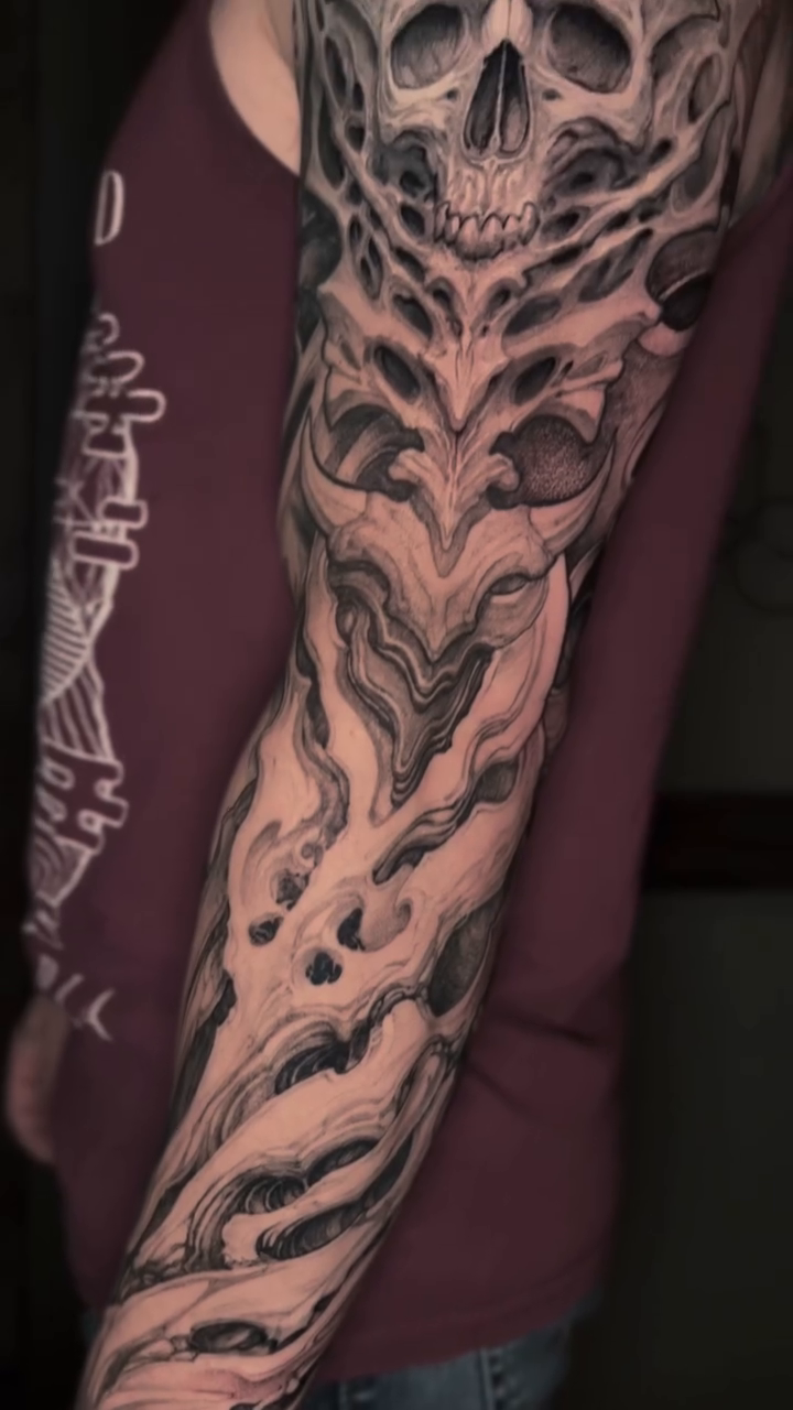 Tattoo by @domcalitattoo — black_and_grey, realism