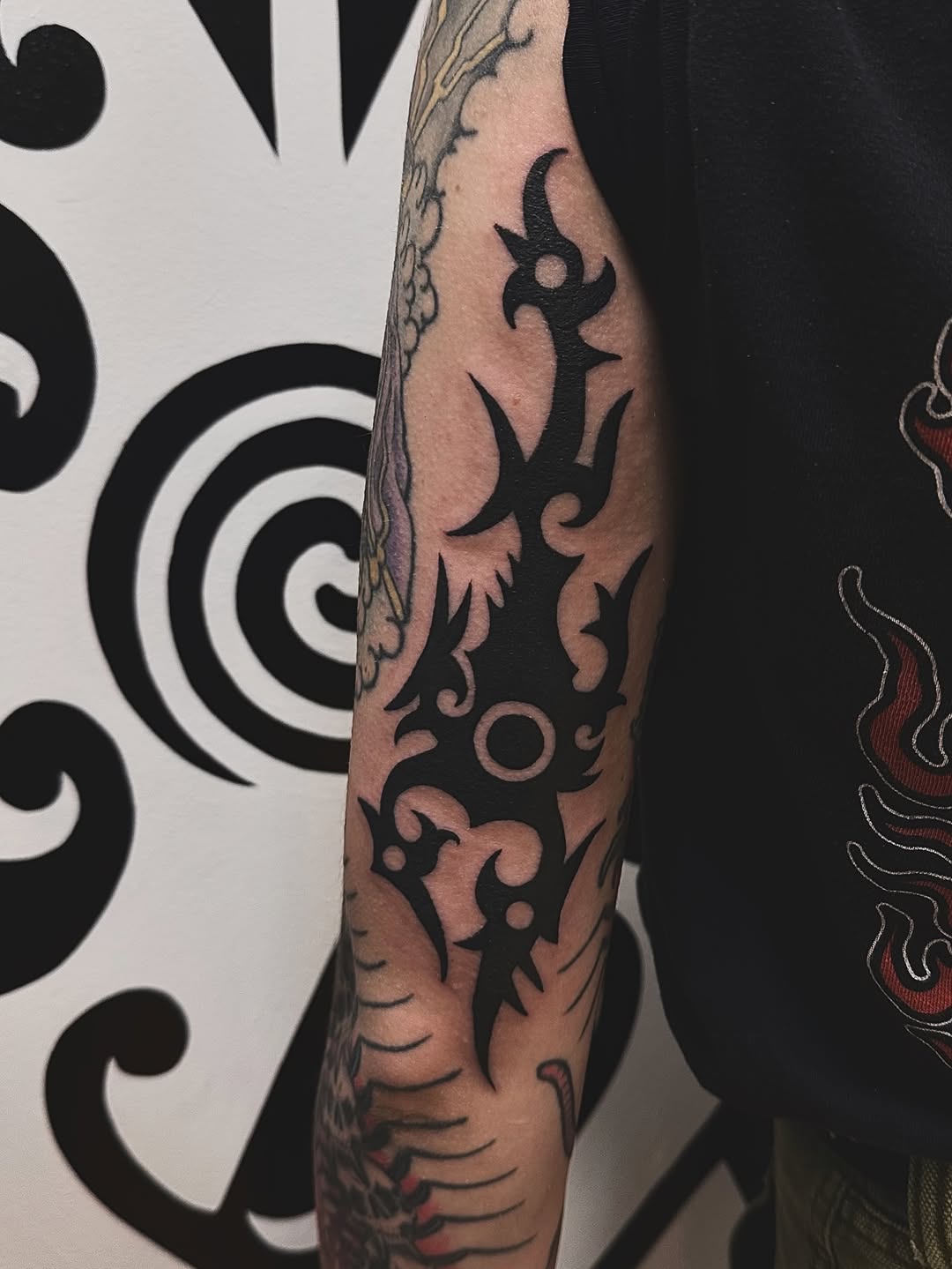 Tattoo by @sydneybeetattoos — tribal, blackwork