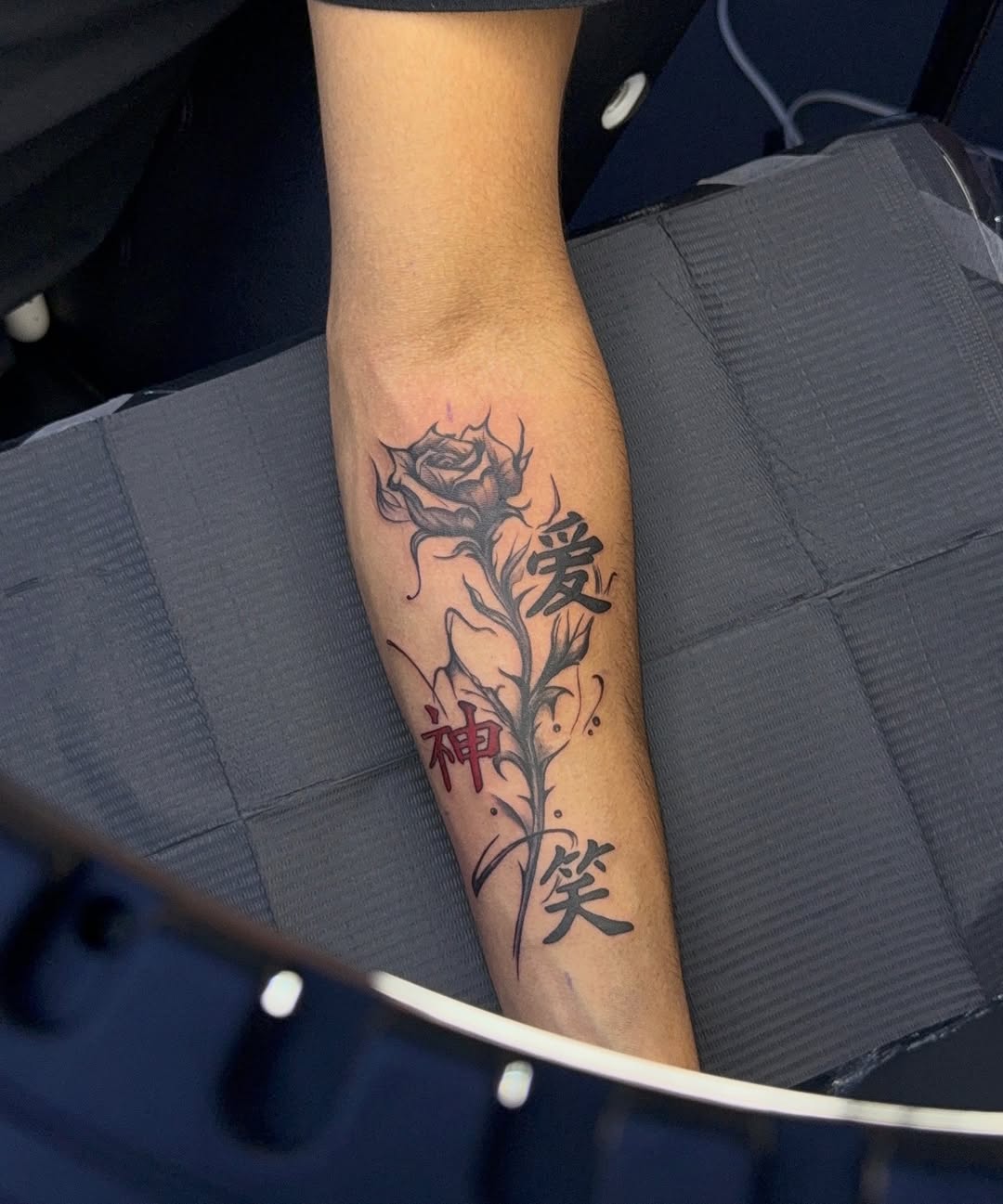 Tattoo by @inkwjuju — black_and_grey, lettering_script