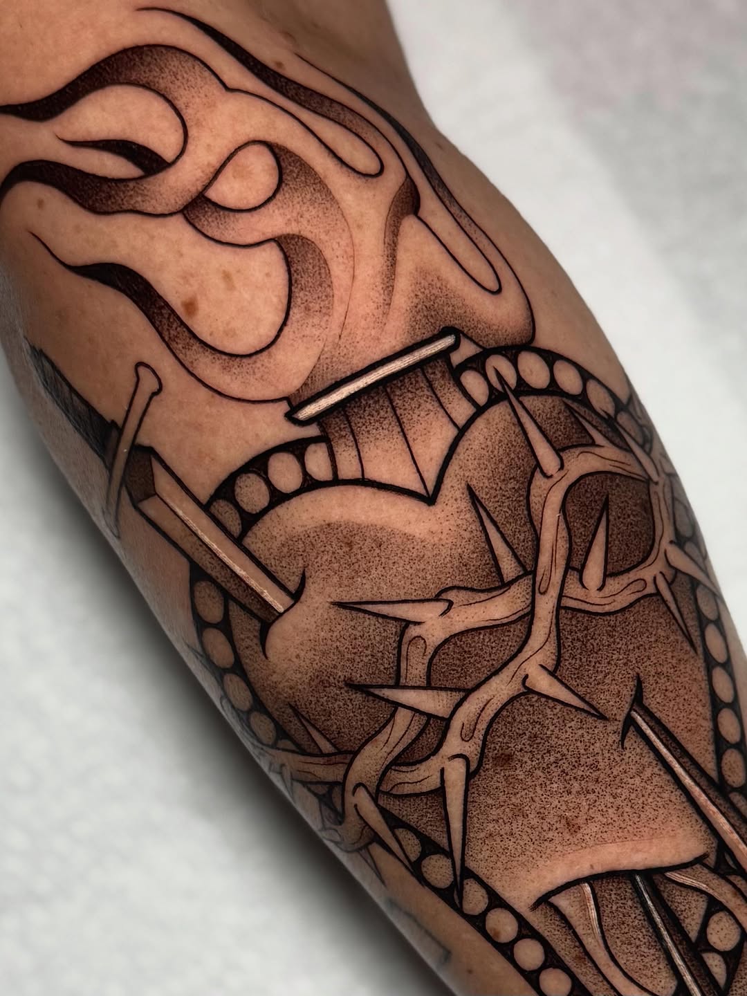 Tattoo by @artistbell — blackwork, illustrative