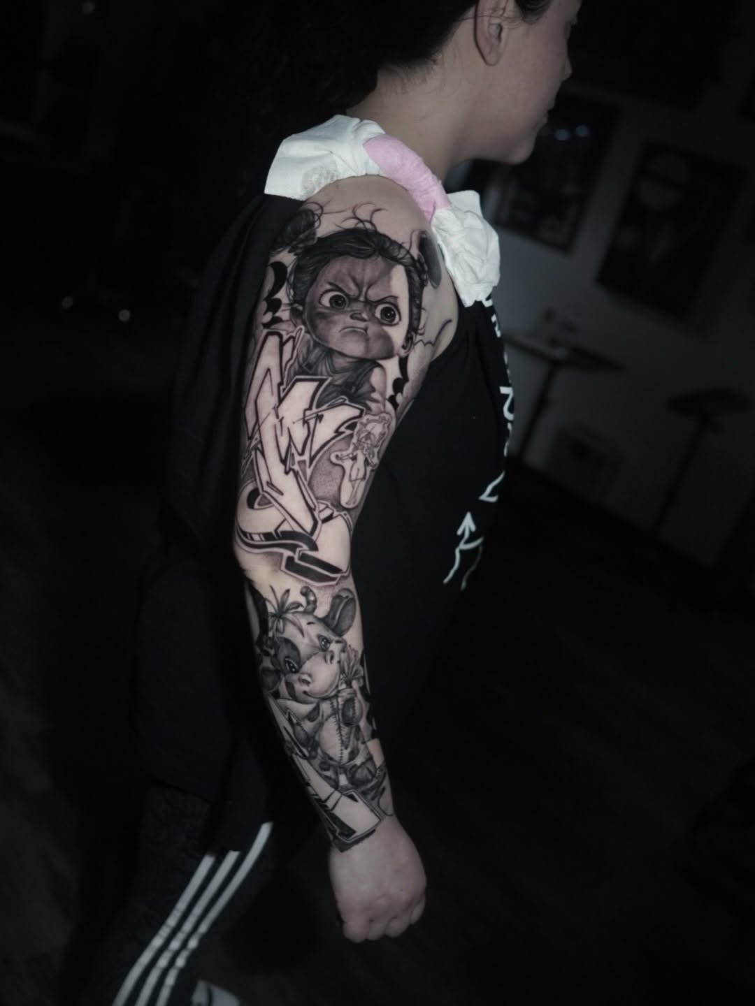 Tattoo by @nikohosk_tattoo — black_and_grey