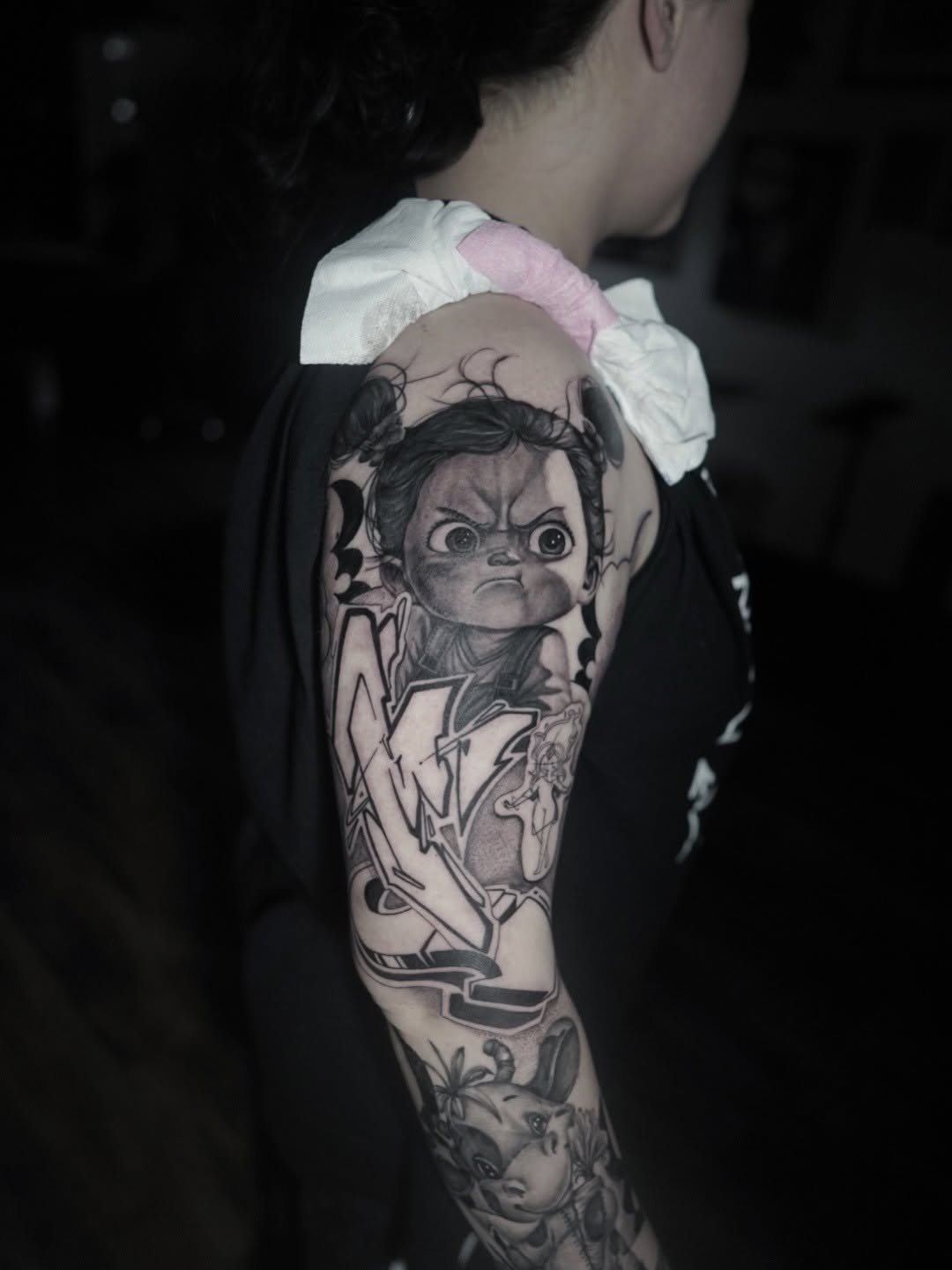 Tattoo by @nikohosk_tattoo — black_and_grey