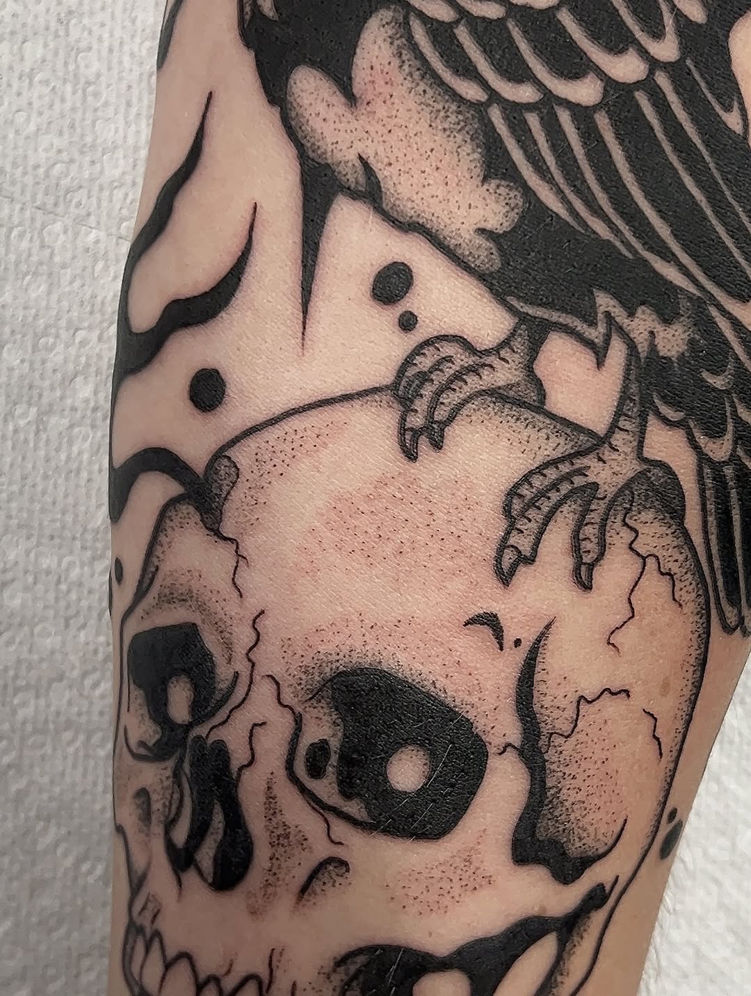 Tattoo by @devi.tattoos โ blackwork, illustrative