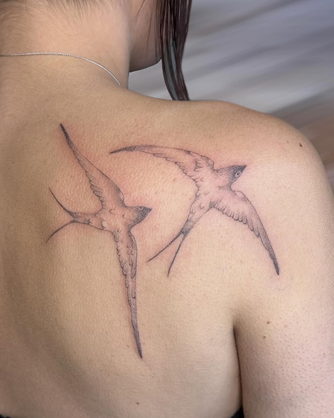 Tattoo by @peachykeentat — fine_line, dotwork