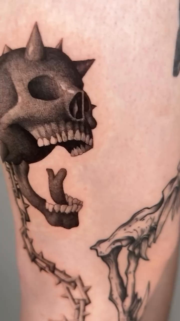 Tattoo by @goonsillustrationz โ black_and_grey, realism