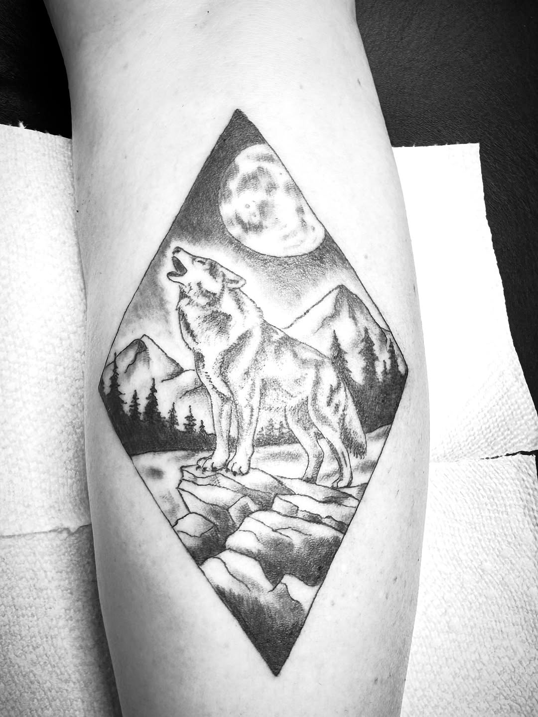 Tattoo by @tonycapraitattoos — dotwork, realism
