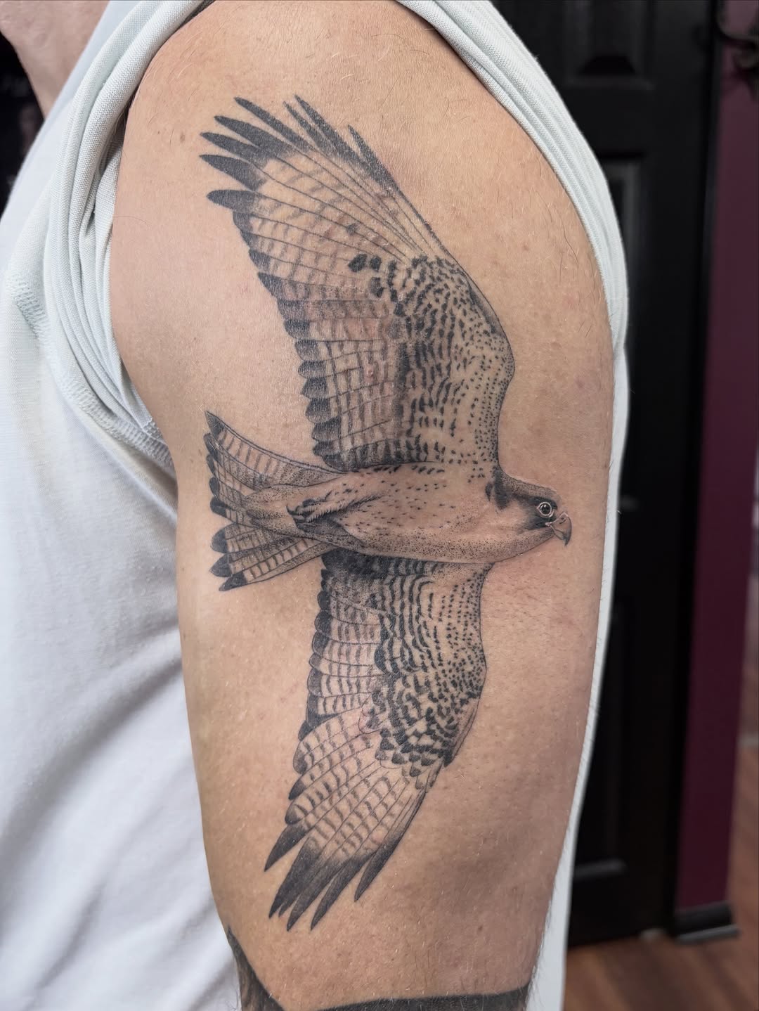 Tattoo by @kellidonegantattoos — realism, black_and_grey