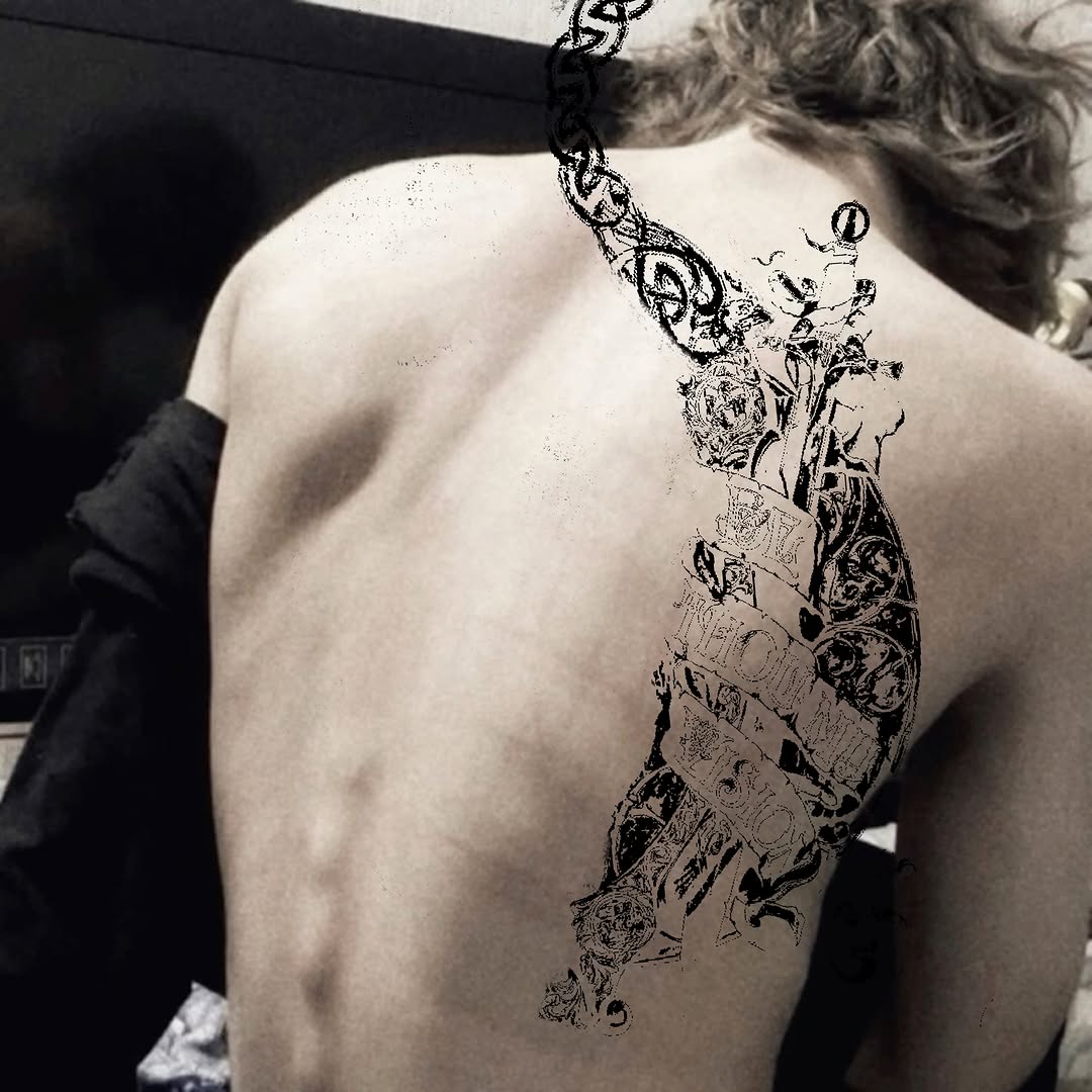 Tattoo by @douohv — blackwork