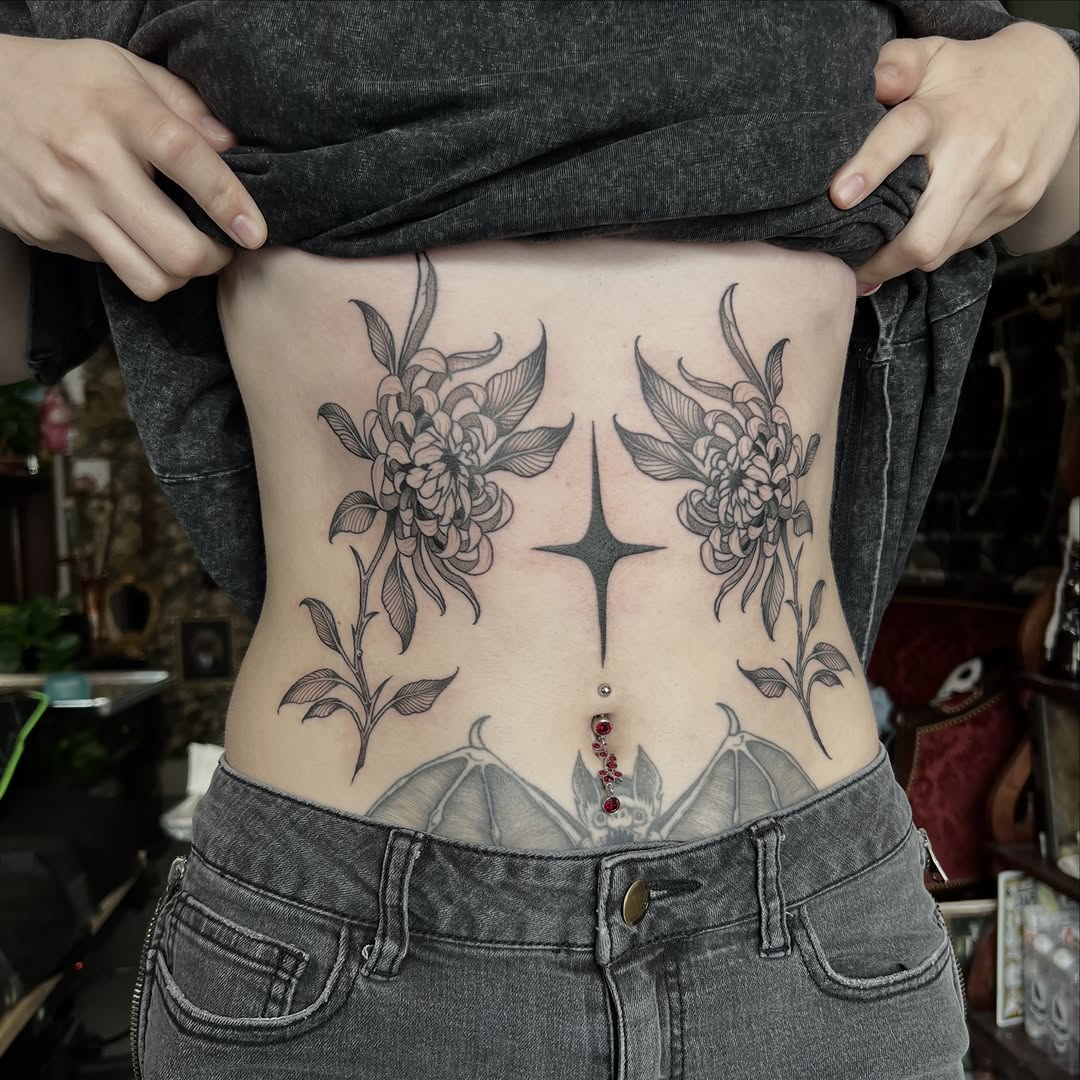 Tattoo by @hannahkaytattoos — illustrative, black_and_grey
