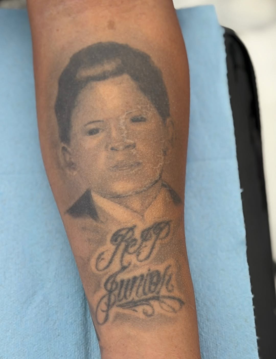 Tattoo by @bigrichtattoos — black_and_grey, realism