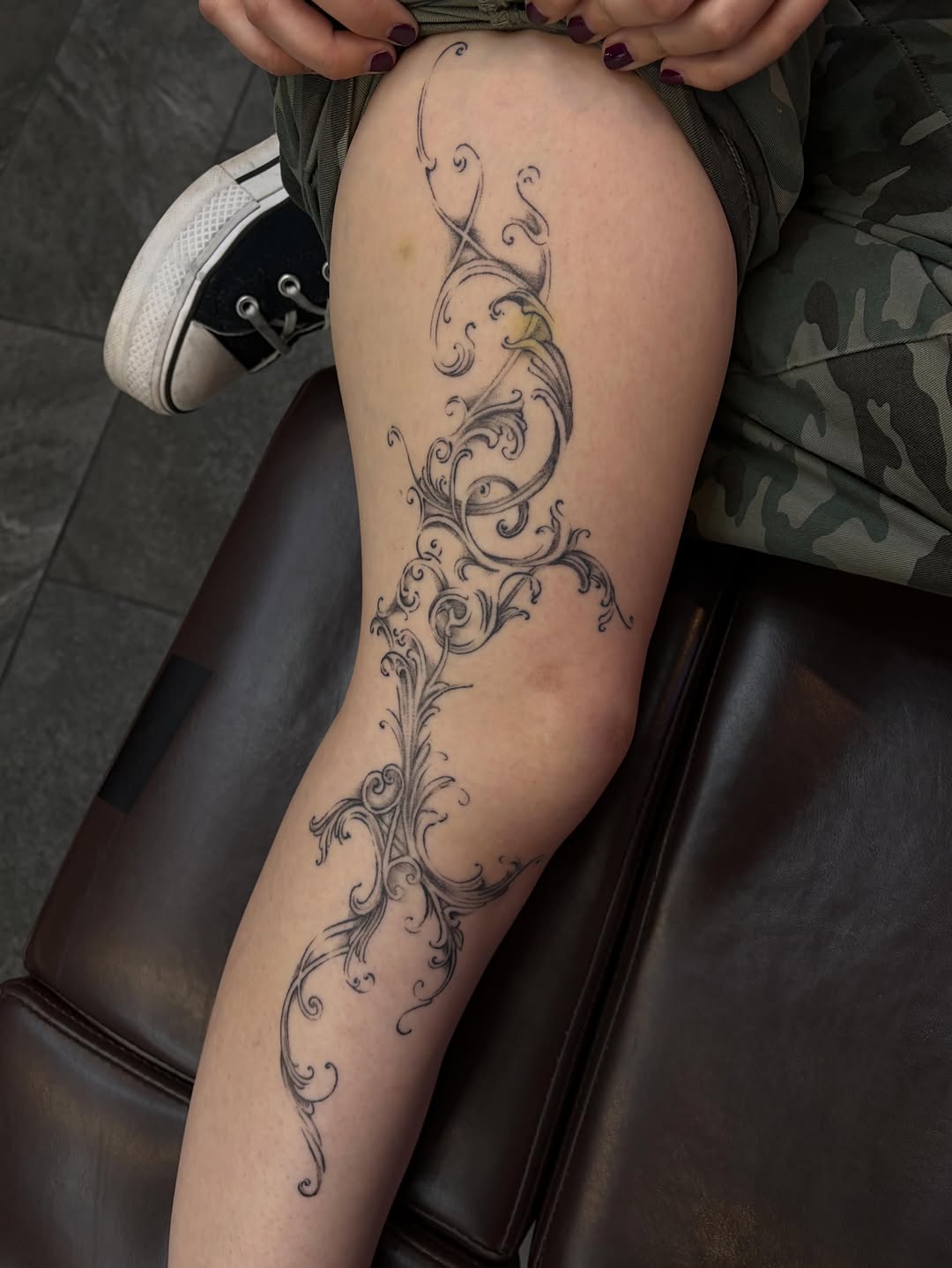 Tattoo by @nikkia.tattoo — ornamental, fine_line