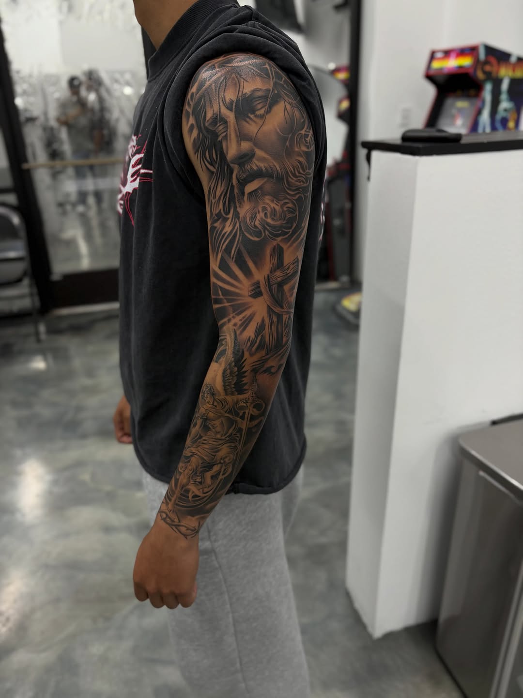 Tattoo by @tattedbydevin โ realism, black_and_grey