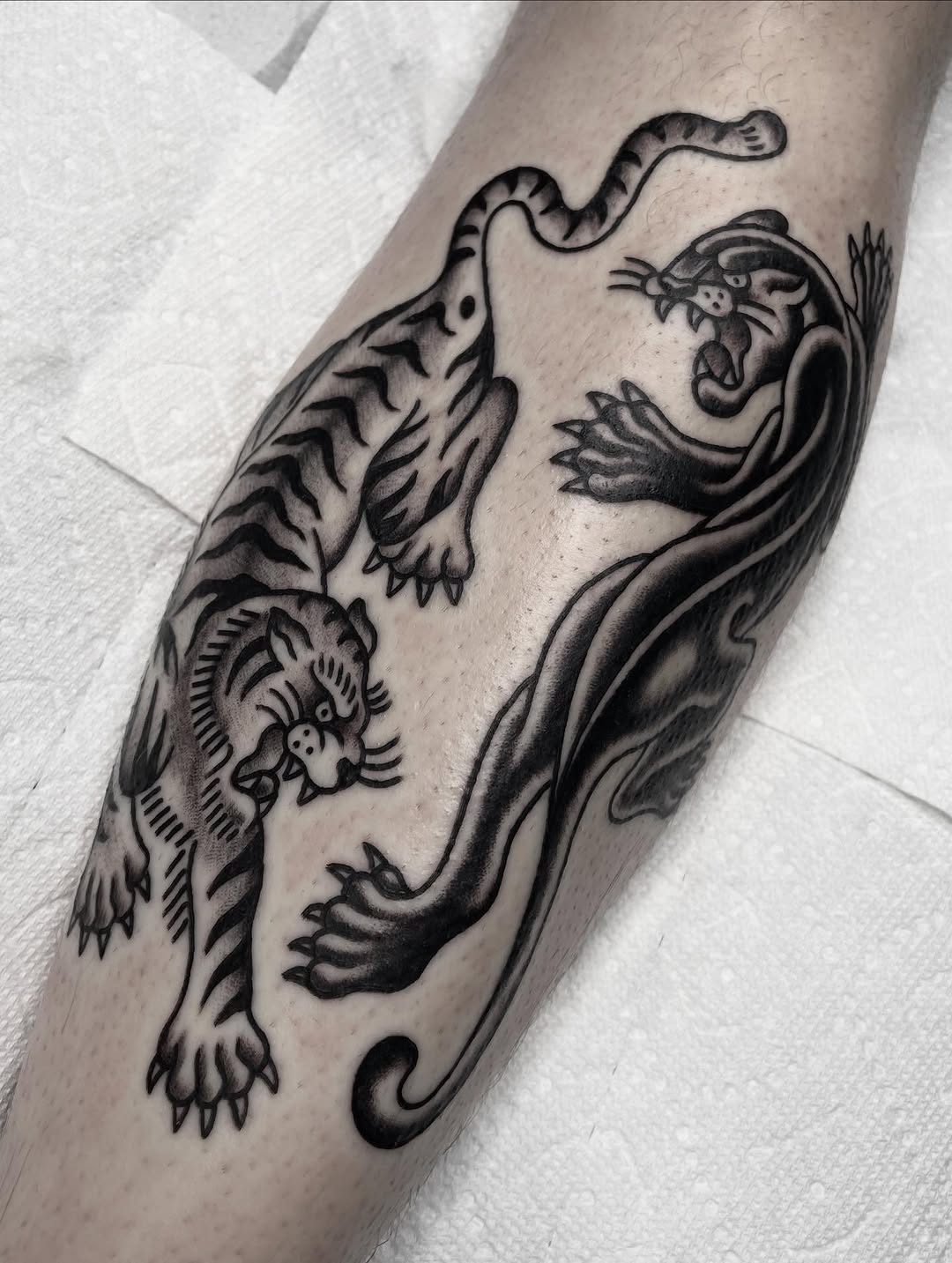 Tattoo by @katbarrieau — american_traditional, black_and_grey