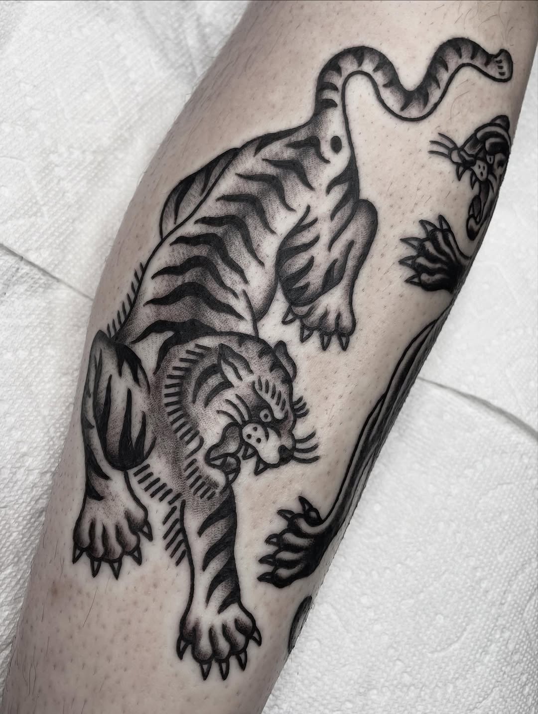 Tattoo by @katbarrieau — american_traditional, black_and_grey
