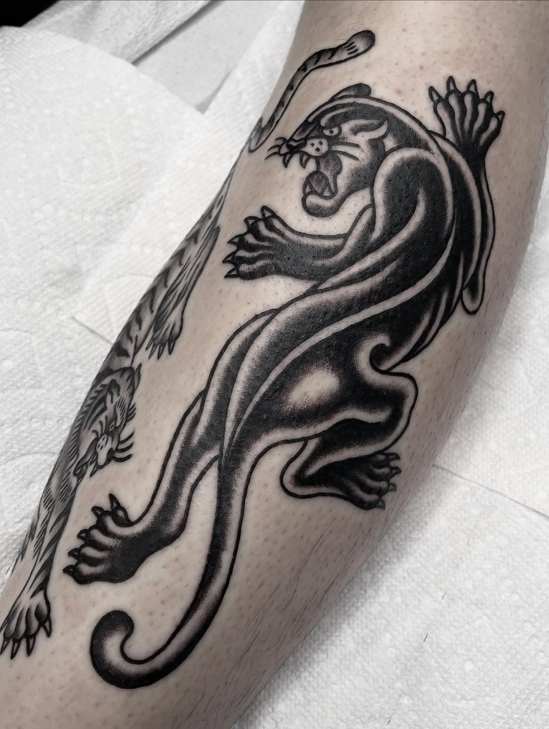Tattoo by @katbarrieau — american_traditional, blackwork