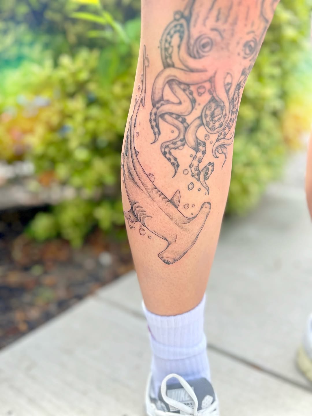 Tattoo by @alyxmakes.art — illustrative, black_and_grey