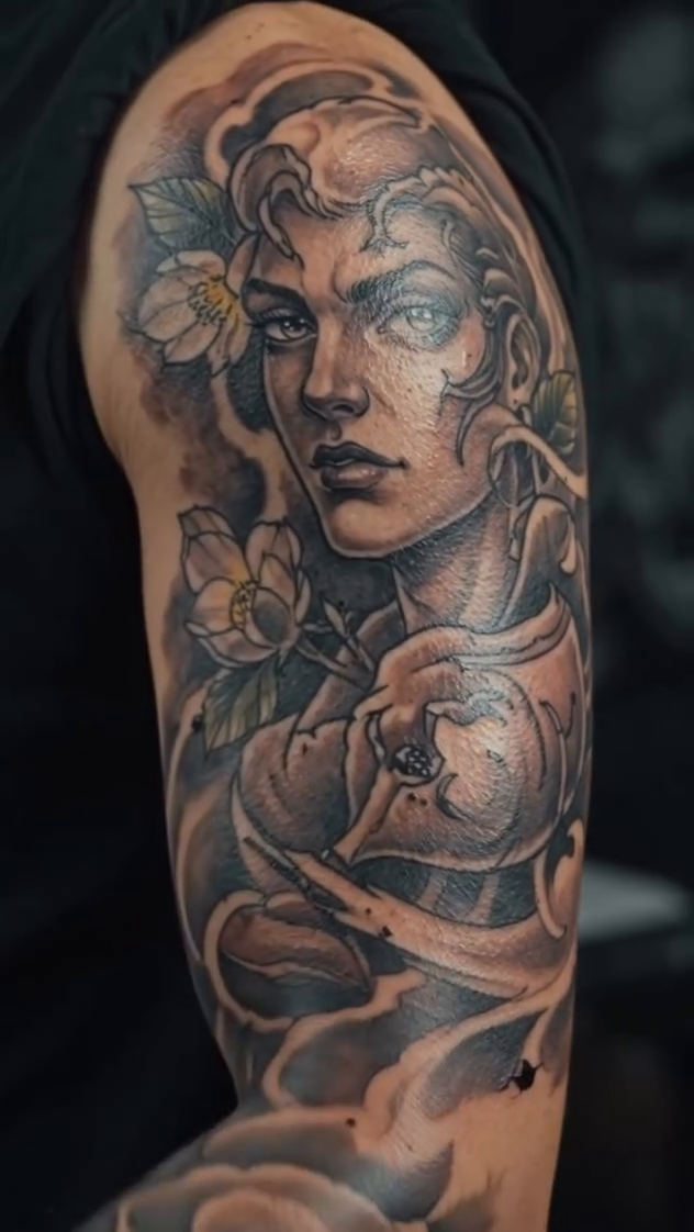 Tattoo by @tattoosbydanhatchercarr — black_and_grey, realism