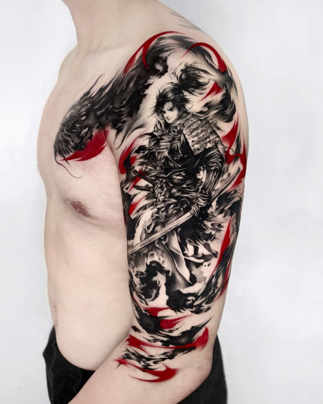 Tattoo by @jing.ink — realism, blackwork