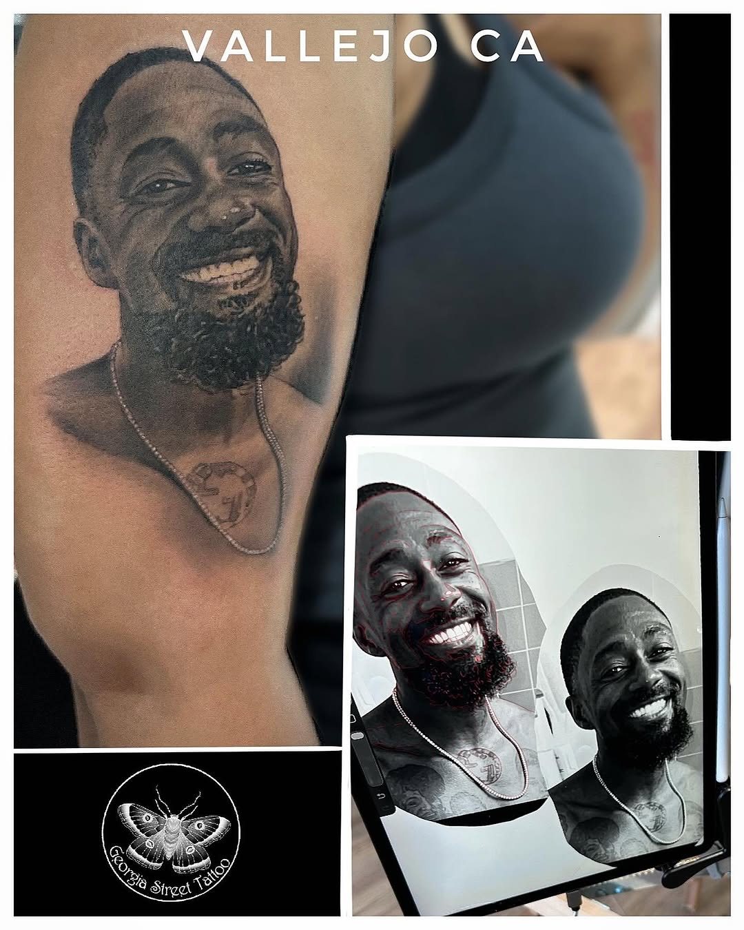 Tattoo by @russellb_tattoos — realism, black_and_grey