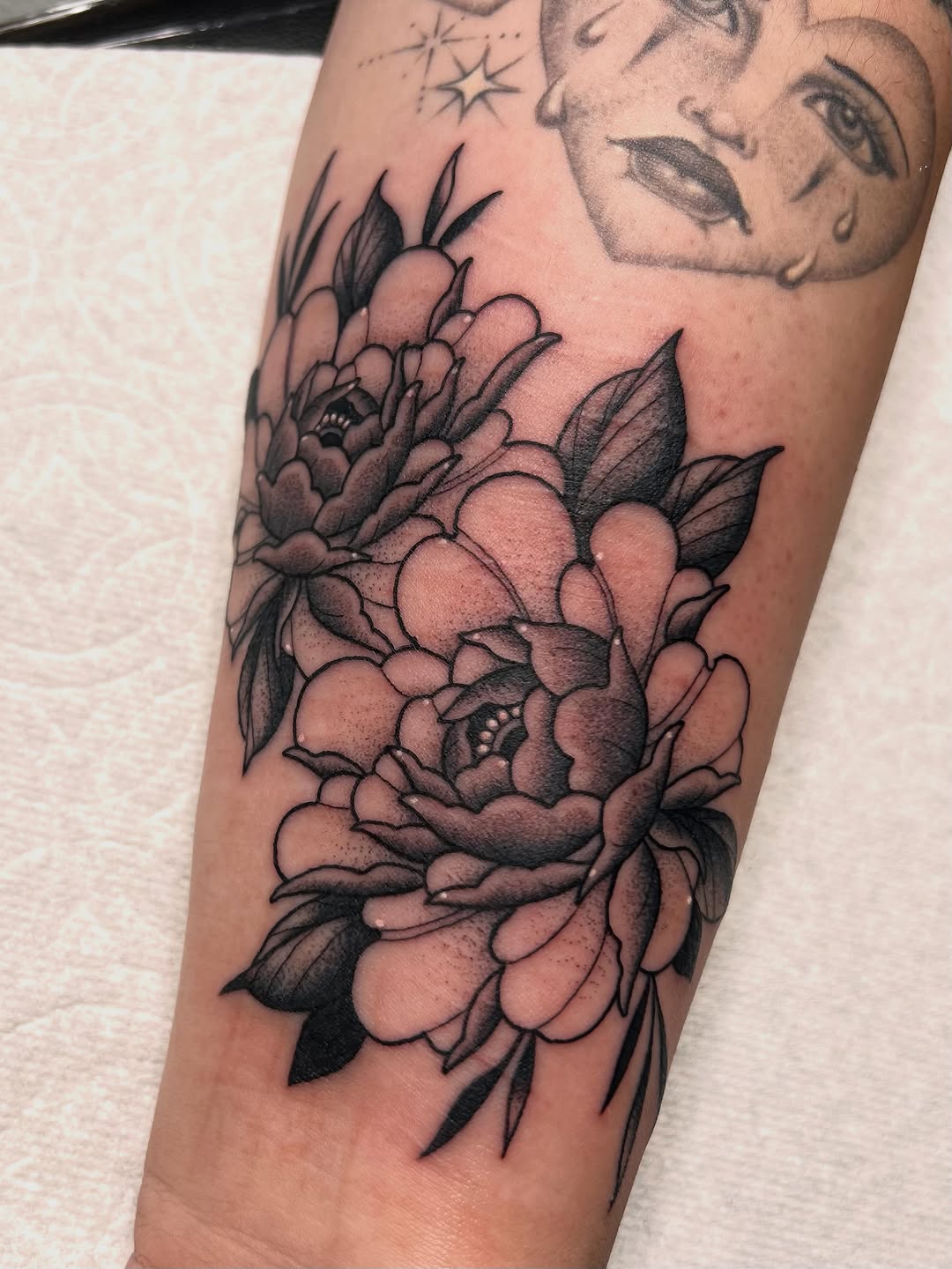Tattoo by @molliecooltattoos — black_and_grey, realism