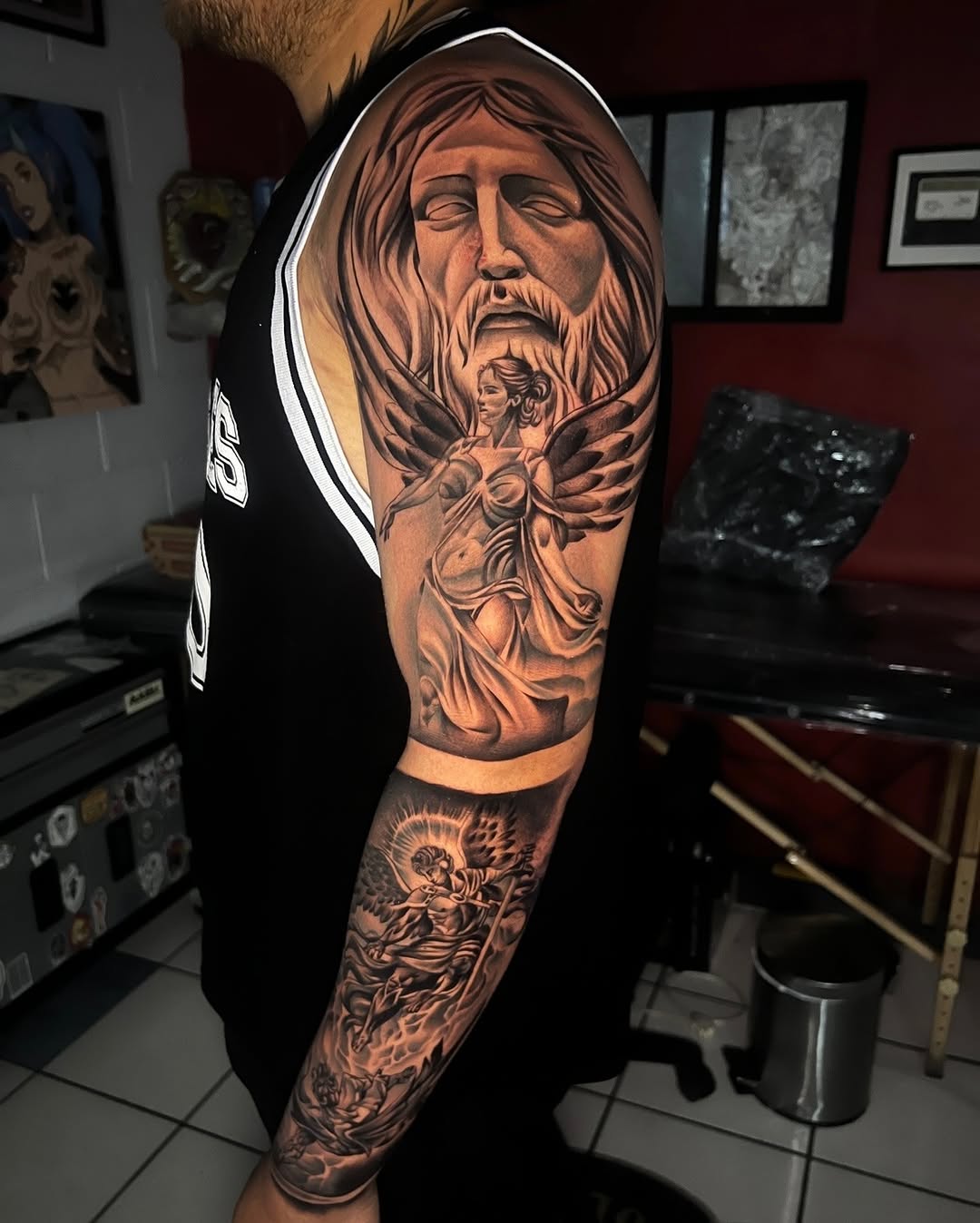 Tattoo by @ghostlytatz β realism, black_and_grey