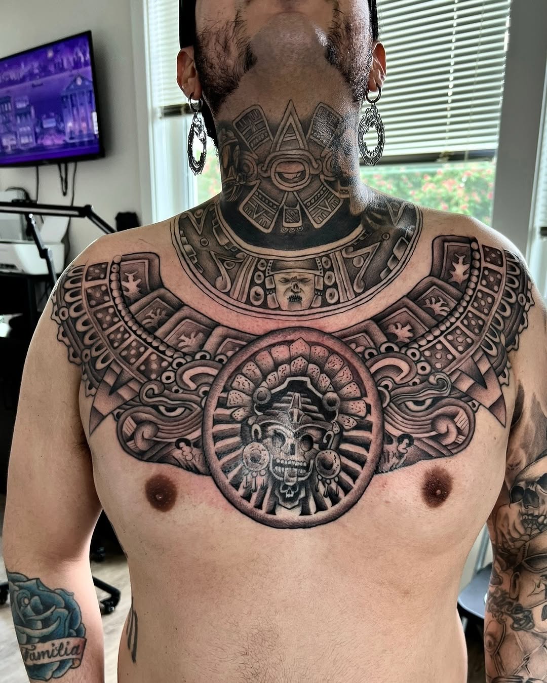 Tattoo by @ghostlytatz β blackwork, black_and_grey