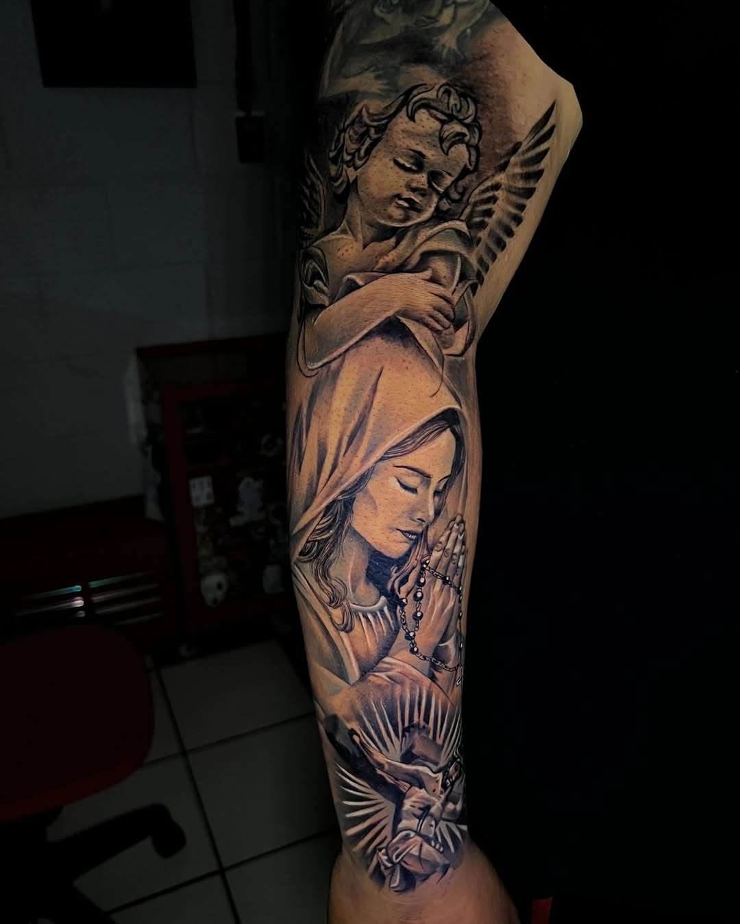 Tattoo by @ghostlytatz β realism, black_and_grey
