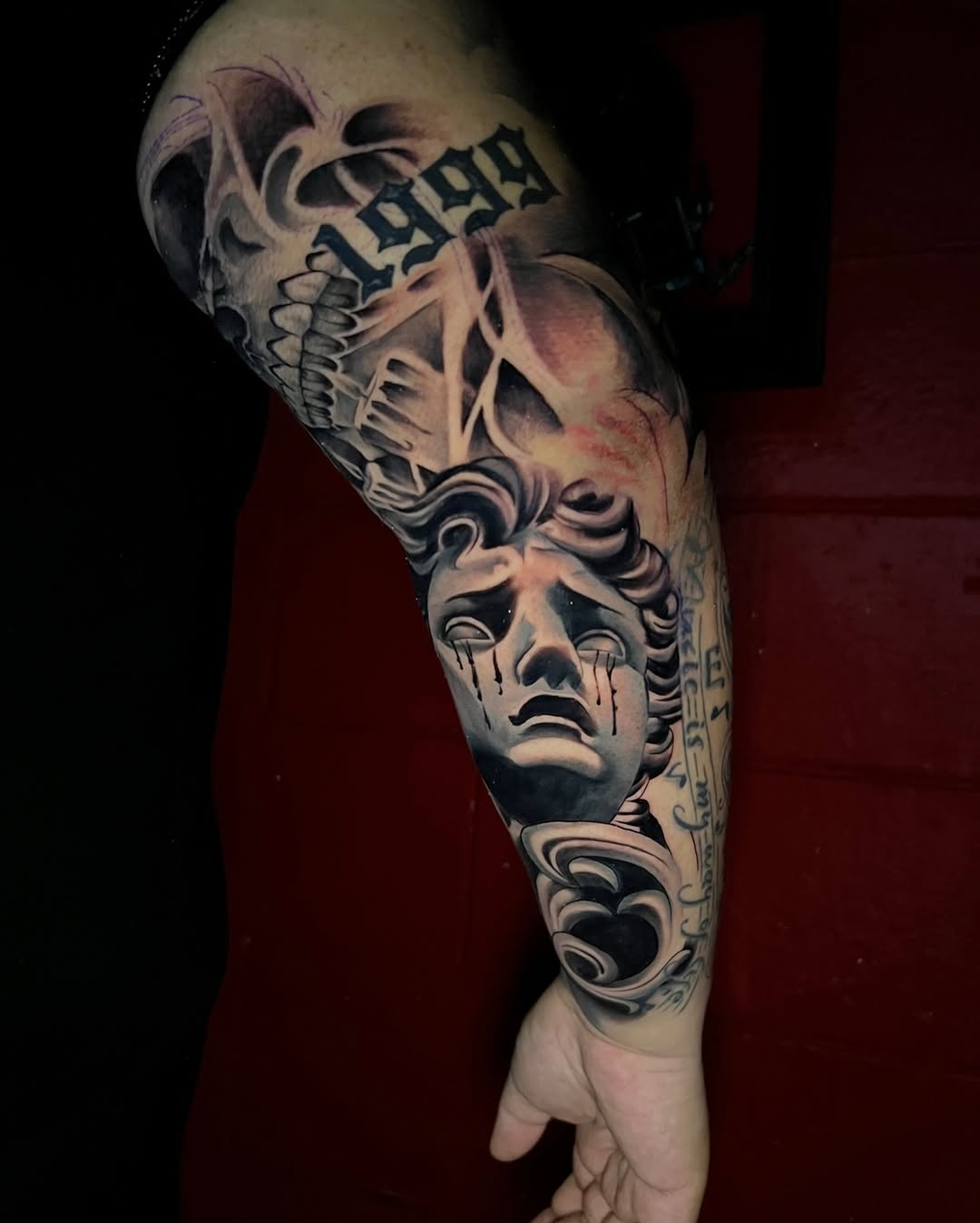 Tattoo by @ghostlytatz β realism, black_and_grey