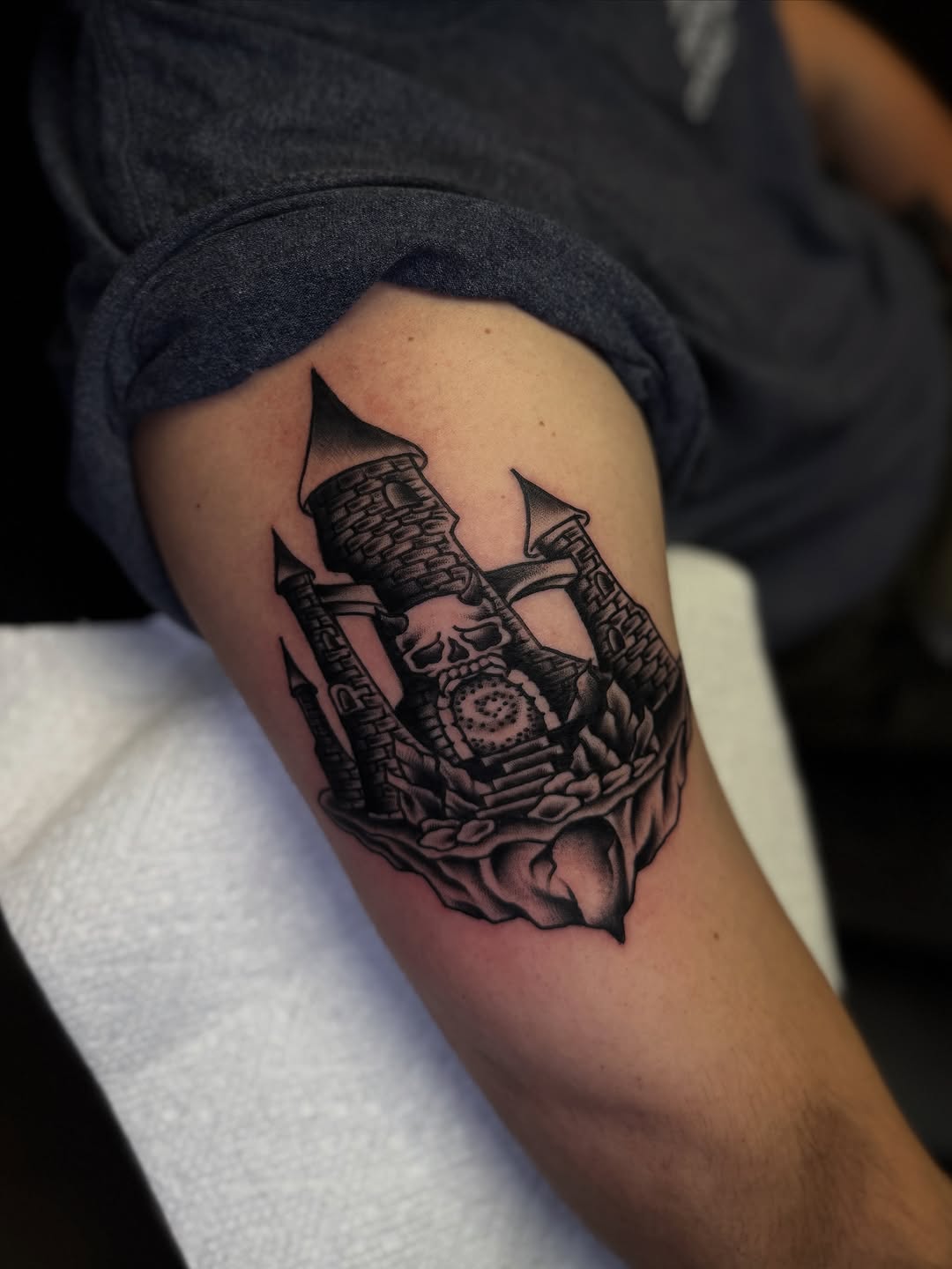 Tattoo by @preston.tattoos — black_and_grey, realism