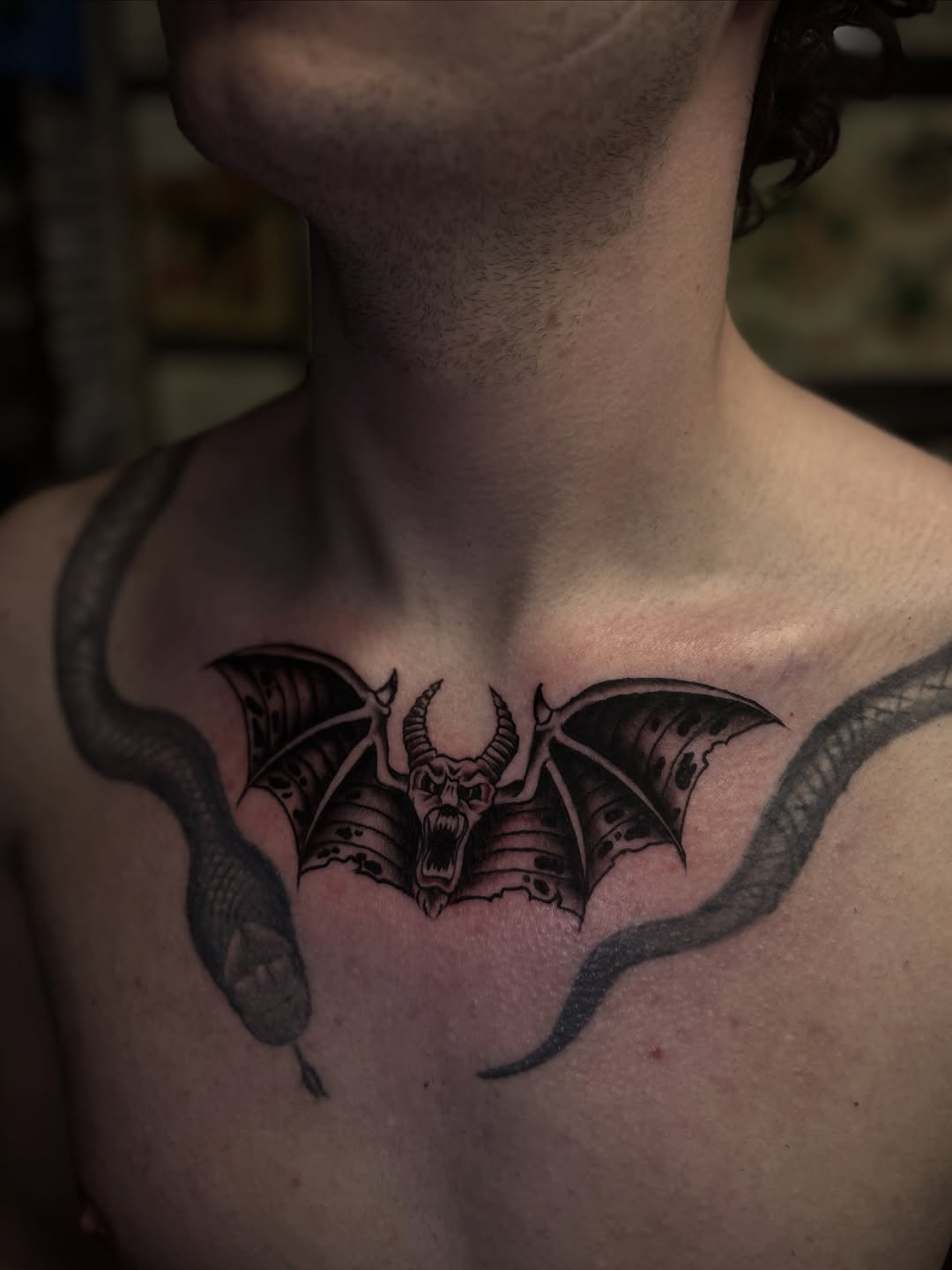 Tattoo by @preston.tattoos — black_and_grey, dark_realism