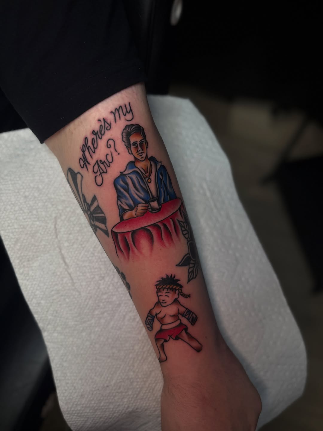 Tattoo by @preston.tattoos — american_traditional, lettering_script