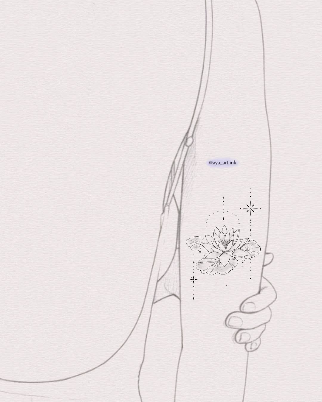 Tattoo by @aya_art.ink β fine_line, minimalist
