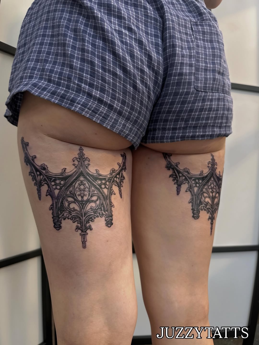 Tattoo by @juzzytatts — blackwork, ornamental