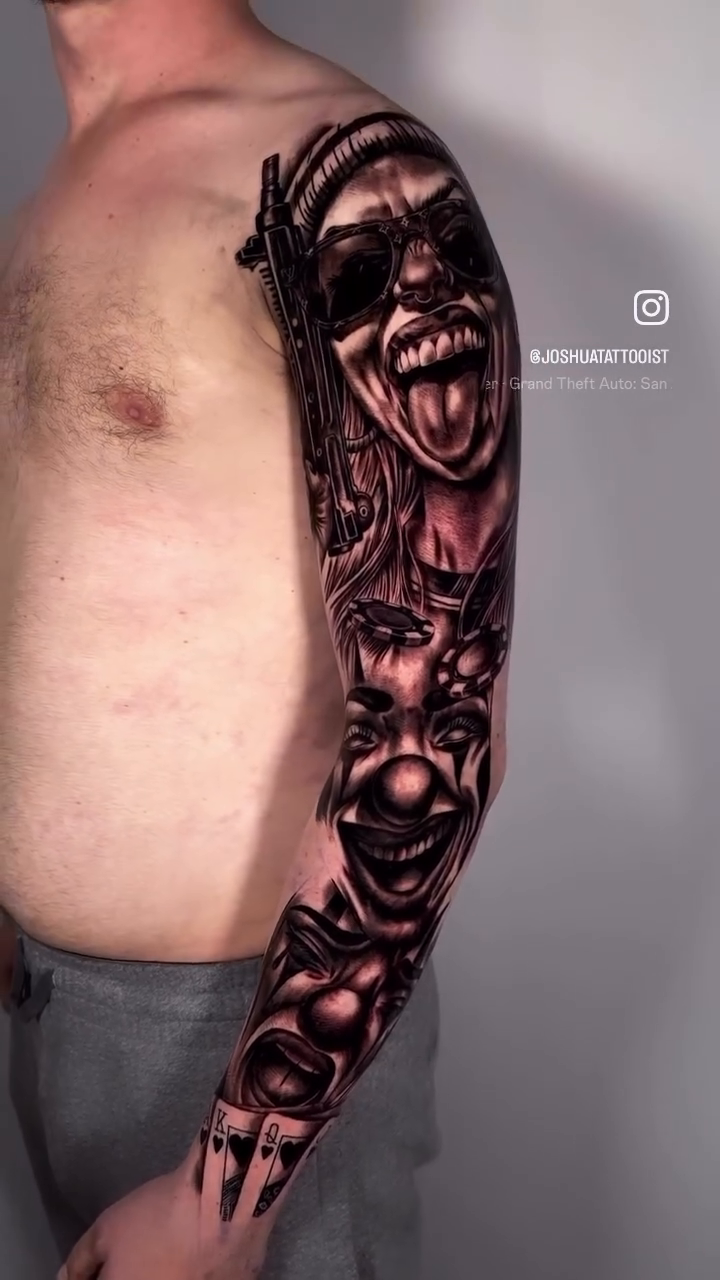 Tattoo by @tattoosbyj0sh — black_and_grey, illustrative