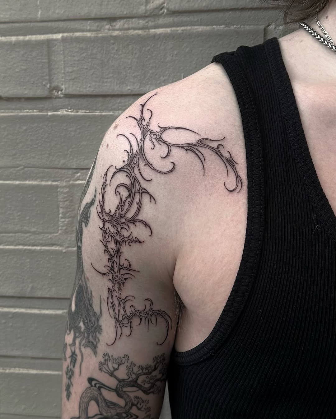 Tattoo by @kamio.ttt — blackwork, ornamental
