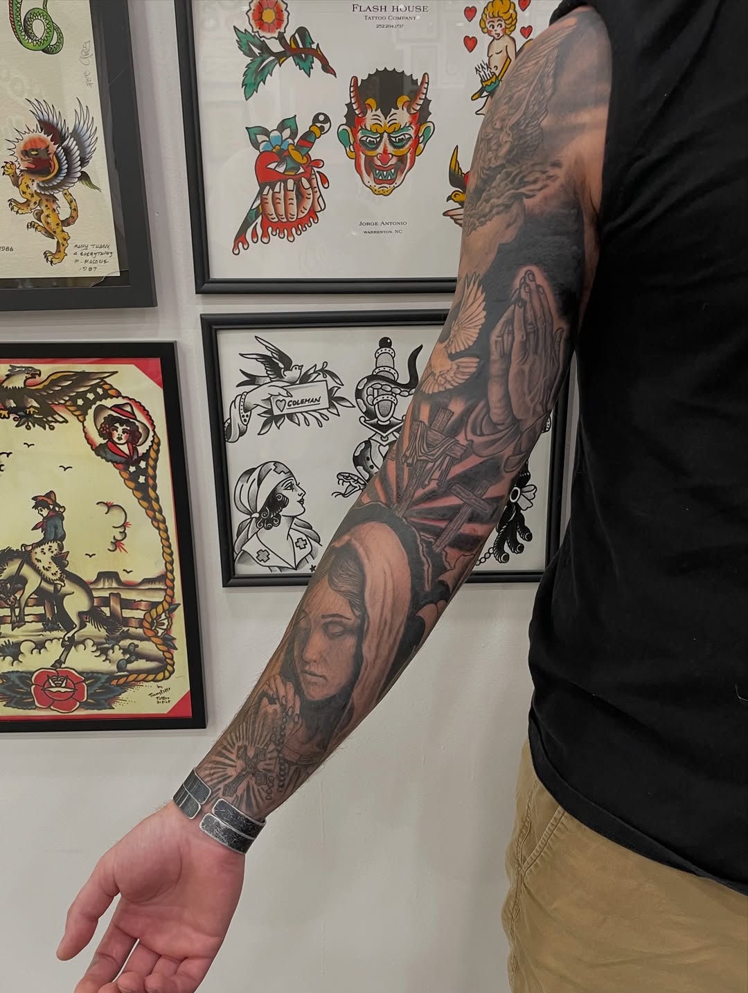 Tattoo by @gregdehoot — black_and_grey, realism