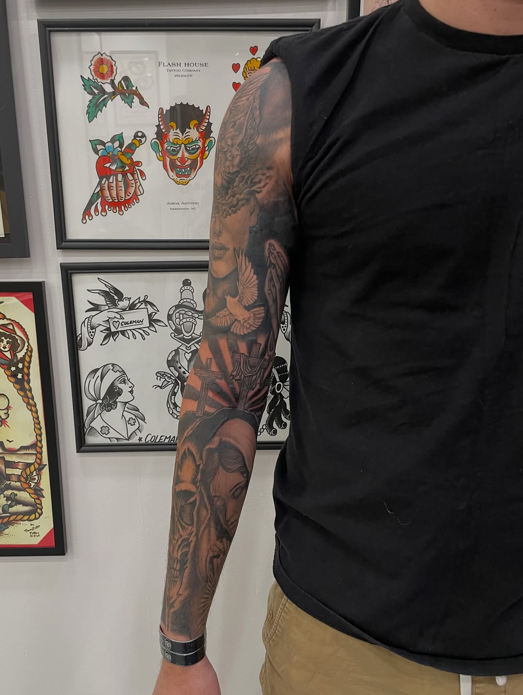 Tattoo by @gregdehoot — black_and_grey, realism