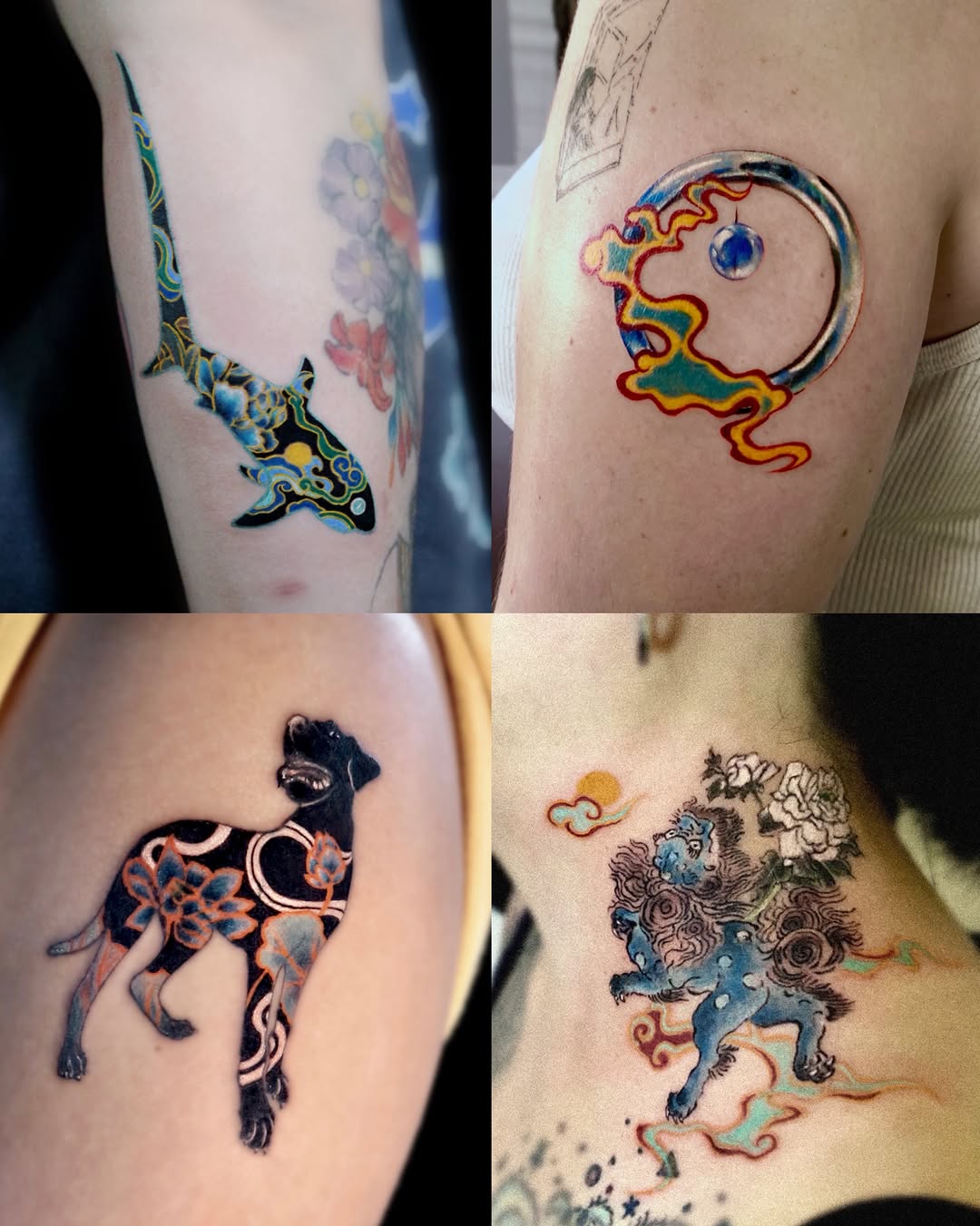 Tattoo by @dyun_tat2 — blackwork, illustrative