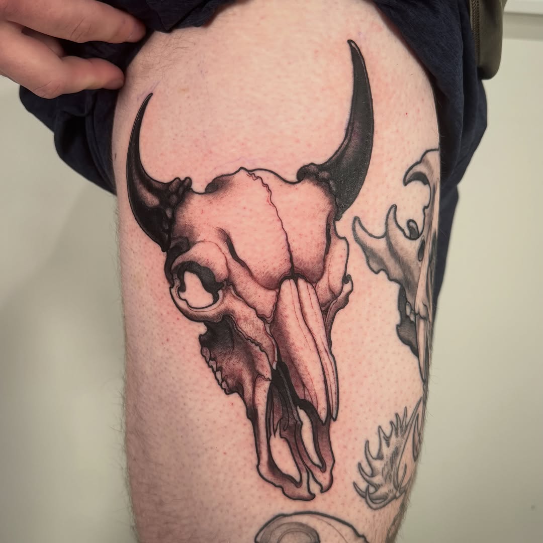 Tattoo by @taylorhealdtattoo โ realism, black_and_grey
