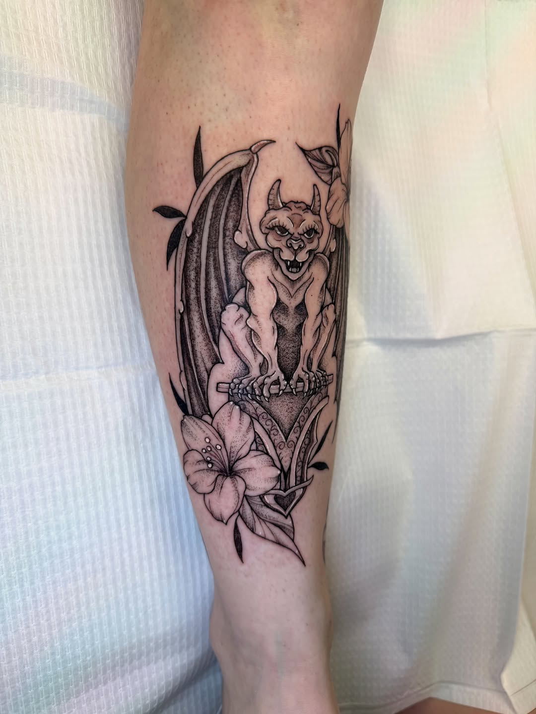 Tattoo by @mckennaskytattoos — black_and_grey, illustrative