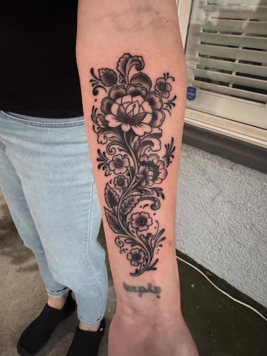 Tattoo by @travisbrowntattoos — black_and_grey, ornamental