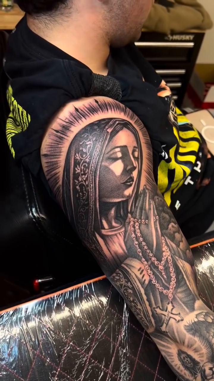 Tattoo by @tristan.tattoo — black_and_grey, realism
