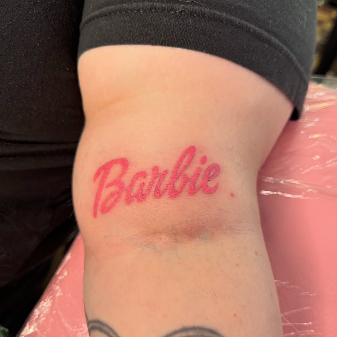 Tattoo by @inkedbycora — lettering_script, illustrative