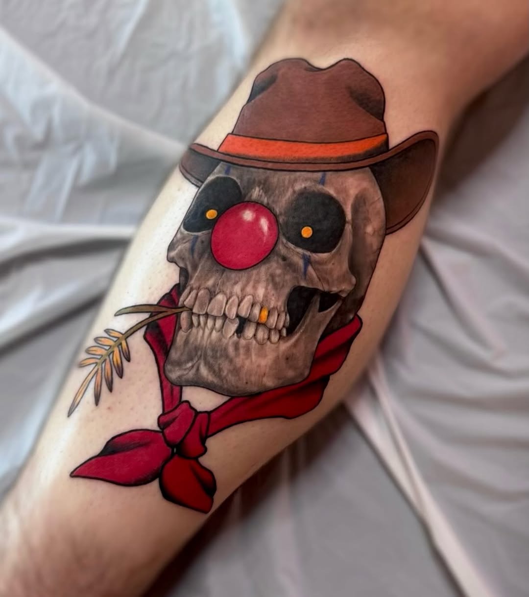 Tattoo by @peach.boa — dark_realism, new_school