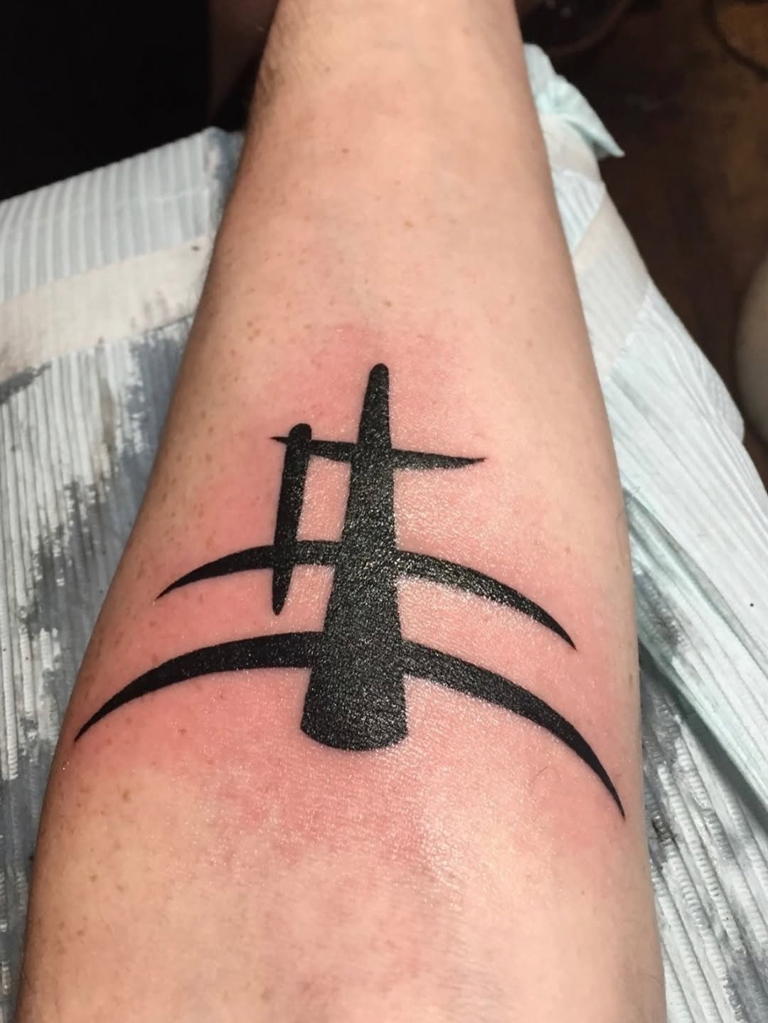 Tattoo by @alexanderhaber — blackwork
