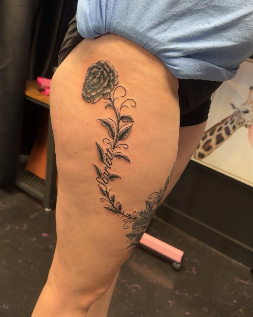 Tattoo by @majestic.ink_ — fine_line, lettering_script