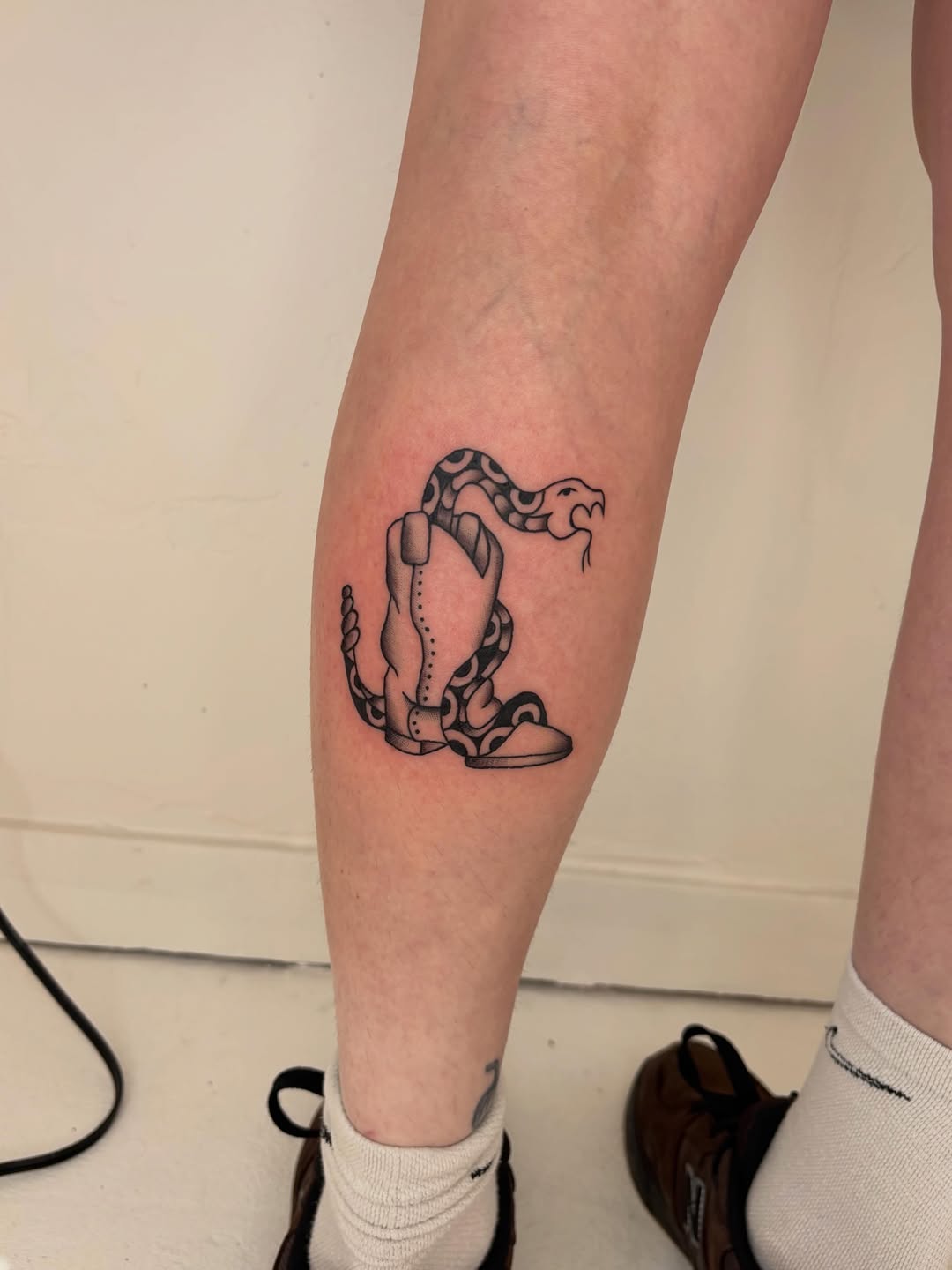 Tattoo by @belmont.studios — black_and_grey